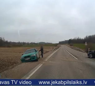 Sēlpils pagastā – divu automašīnu sadursme