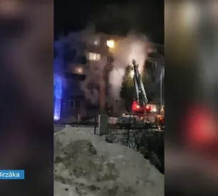 Līvānos izcēlies ugunsgrēks daudzdzīvokļu mājā