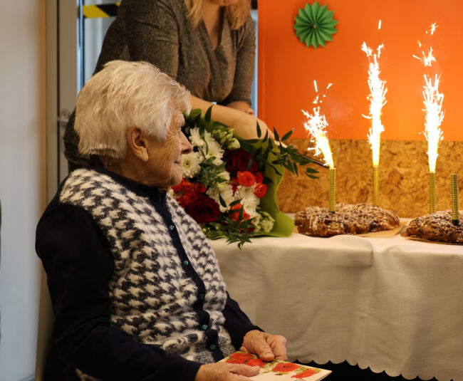 Dunavas pagasta iedzīvotāja Valentīna Rudzīte svin 100 gadu jubileju