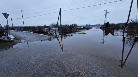 Plūdi Jēkabpilī. 13.01.2023.