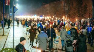 Lāčplēša dienas Lāpu gājiens Jēkabpilī