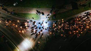 Lāčplēša dienas Lāpu gājiens Jēkabpilī