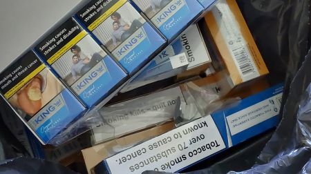 Valsts policija Aknīstes pagastā un Rīgā atsavina aptuveni divus miljonus nelegālo cigarešu