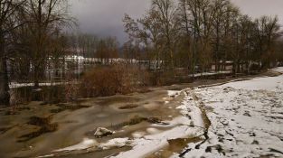 Applūdusi Krustpils saliņa