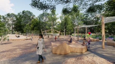 Labiekārtos teritoriju pretī Krustpils kultūras centram