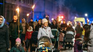 Lāčplēša dienas Lāpu gājiens Jēkabpilī