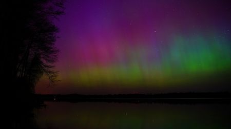 Ziemeļblāzma pie Baļotes ezera