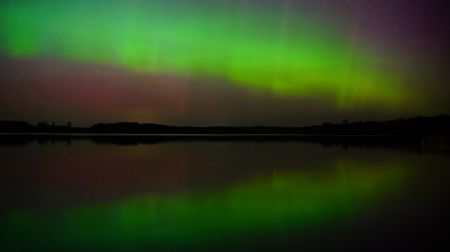 Ziemeļblāzma pie Baļotes ezera