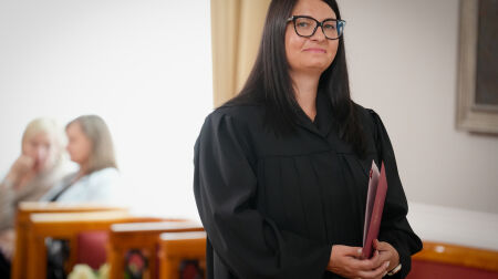 Jēkabpils tiesnese Andra Audze dod svinīgo zvērestu Valsts prezidentam 