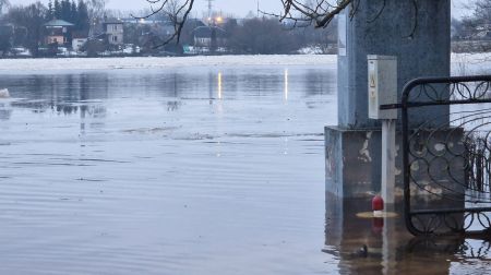 Plūdi Jēkabpilī. 13.01.2023.