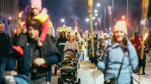 Lāčplēša dienas Lāpu gājiens Jēkabpilī