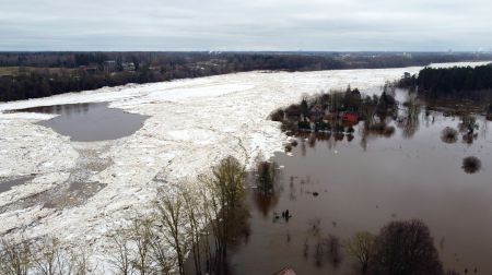 Plūdi Jēkabpils novadā - Krustpils pagasts, Sakas sala un Jēkabpils pilsēta