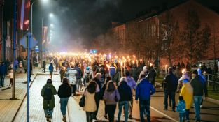 Lāčplēša dienas Lāpu gājiens Jēkabpilī