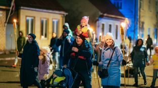 Lāčplēša dienas Lāpu gājiens Jēkabpilī