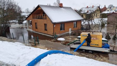 Plūdi Jēkabpilī 12.01.2023