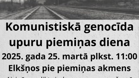Jēkabpils novadā atzīmēs Komunistiskā genocīda upuru piemiņas dienu