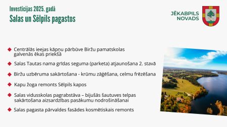 Šogad ieguldīs vairāk nekā divus miljonus eiro Jēkabpils novada lauku teritoriju attīstībā