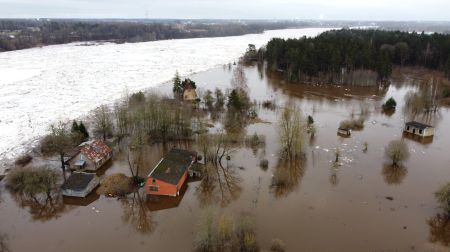 Plūdi Jēkabpils novadā - Krustpils pagasts, Sakas sala un Jēkabpils pilsēta