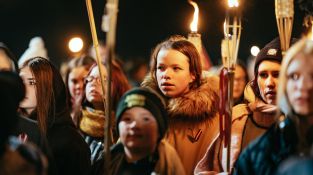 Lāčplēša dienas Lāpu gājiens Jēkabpilī