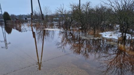 Plūdi Jēkabpilī. 13.01.2023.