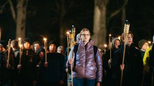 Lāčplēša dienas Lāpu gājiens Jēkabpilī