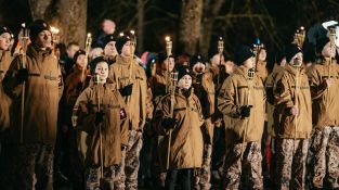 Lāčplēša dienas Lāpu gājiens Jēkabpilī