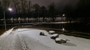 Applūdusi Krustpils saliņa