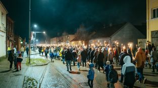 Lāčplēša dienas Lāpu gājiens Jēkabpilī