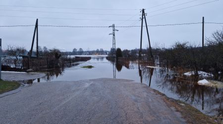 Plūdi Jēkabpilī. 13.01.2023.
