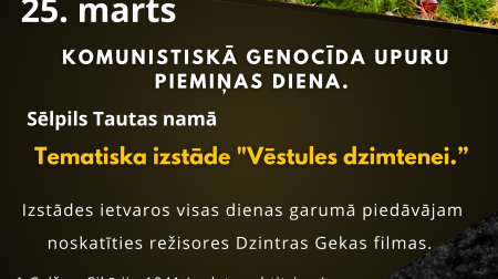 Jēkabpils novadā atzīmēs Komunistiskā genocīda upuru piemiņas dienu