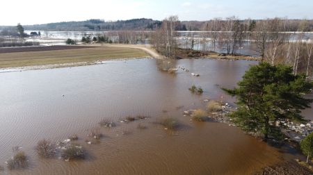 Plūdi Krustpils pagasta Klauģos un Peņigās