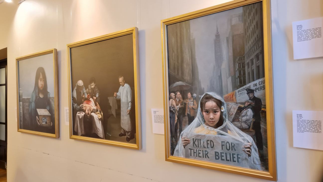 Starptautiska mākslas izstāde vēsta par noziegumiem Ķīnā