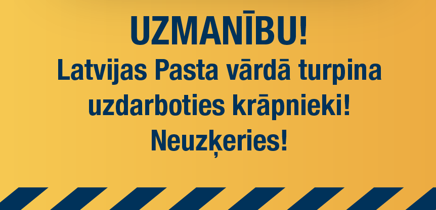 “Latvijas Pasta” vārdā krāpnieki turpina izsūtīt e-pastus
