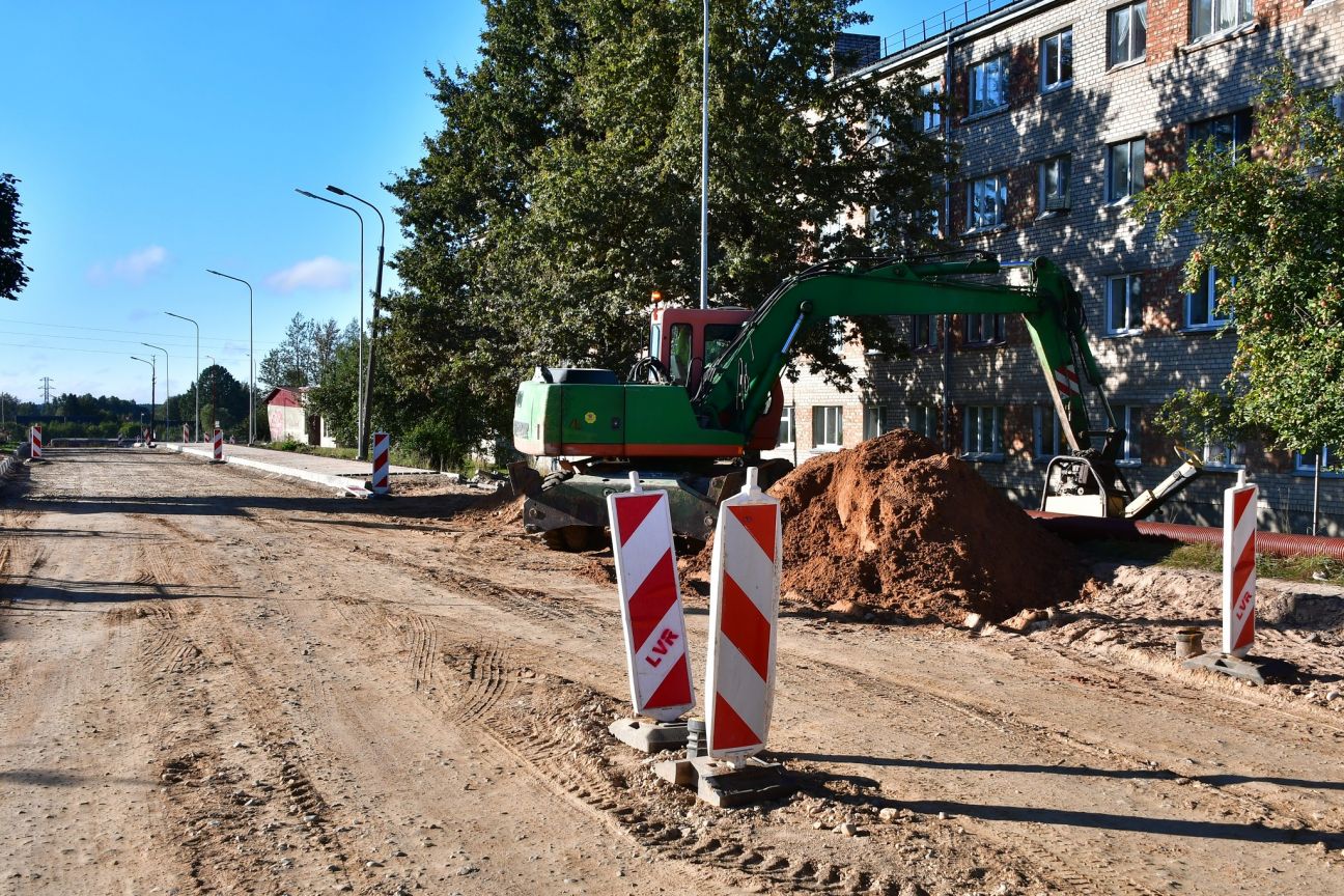 Jēkabpilī turpinās Ķieģeļu ielas rekonstrukcija