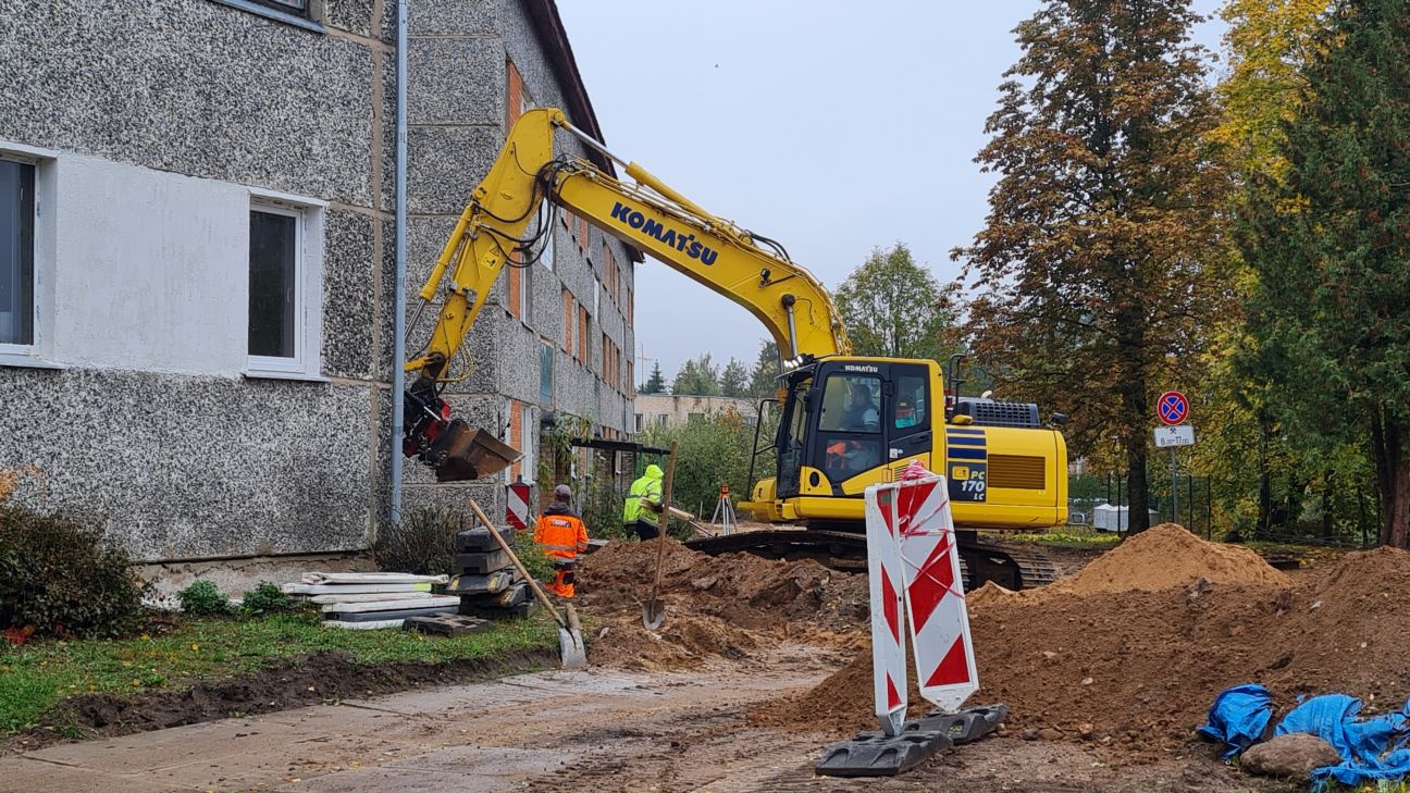 Viesītē labiekārto Sporta ielas iekšpagalmus