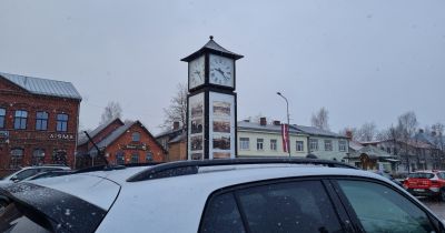 Jēkabpilī &ndash; &scaron;īs sezonas pirmais sniegs