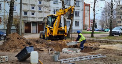 Nameja ielas mikrorajonā būvē infiltrācijas akas