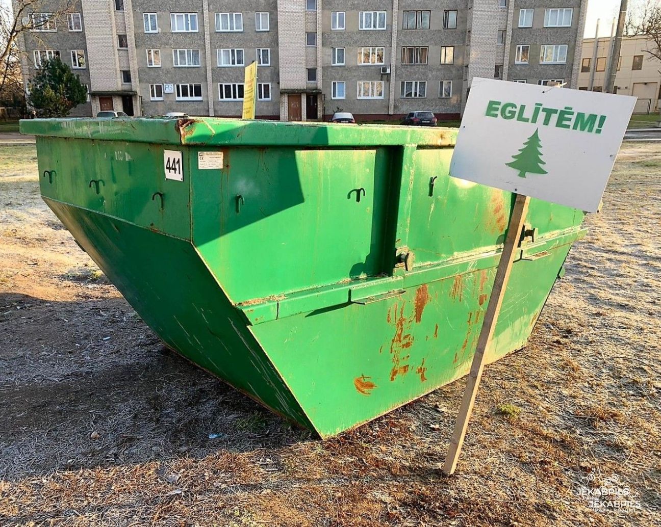 Pēc Jaungada svinībām Jēkabpilī tiks izvietoti konteineri eglītēm