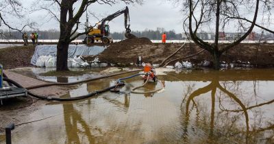 Plūdi Jēkabpilī. Teksta tie&scaron;raide (pārtraukta 18.janvārī pl.18:10)