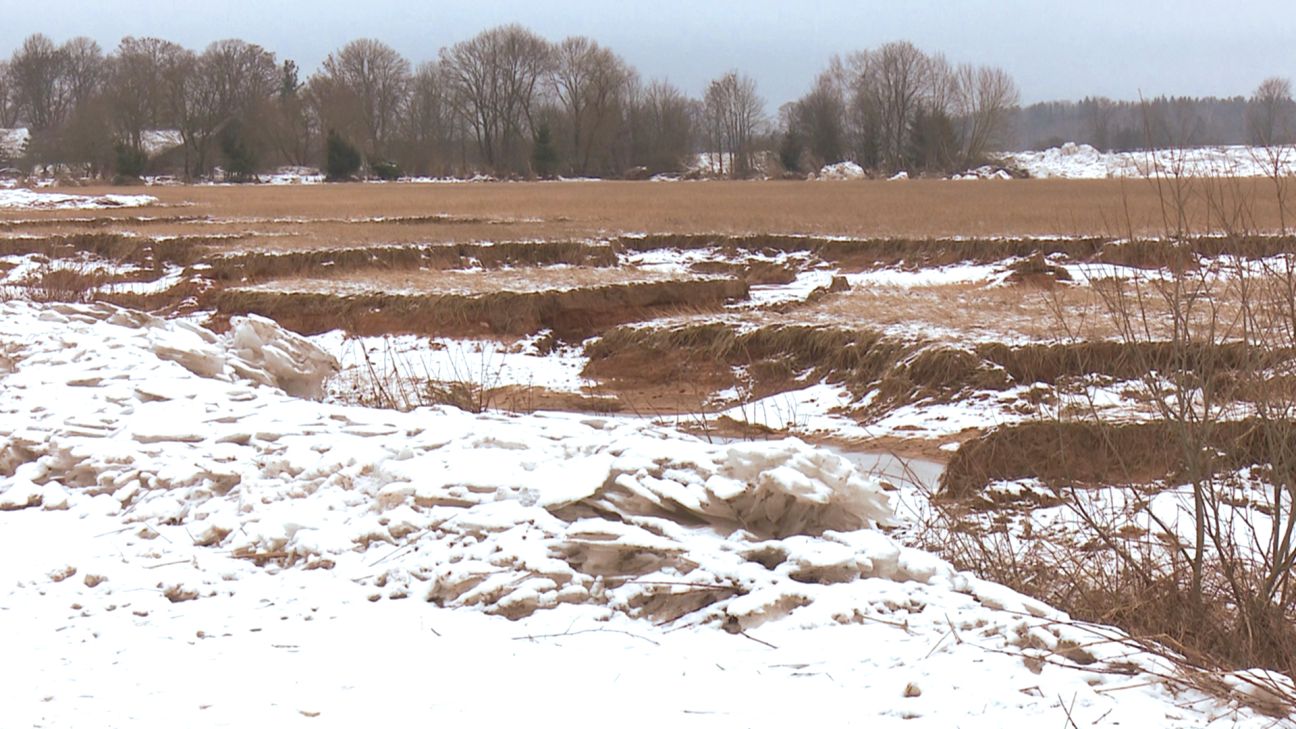 Jēkabpils apkārtnē plūdu dēļ varētu būt cietuši lauki aptuveni 300 hektāru platībā