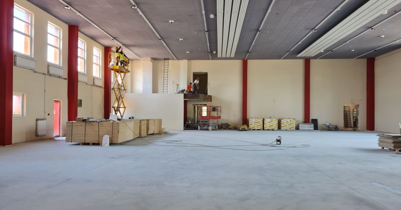 Jēkabpils Valsts ģimnāzijā būvdarbi rit bez kavē&scaron;anās