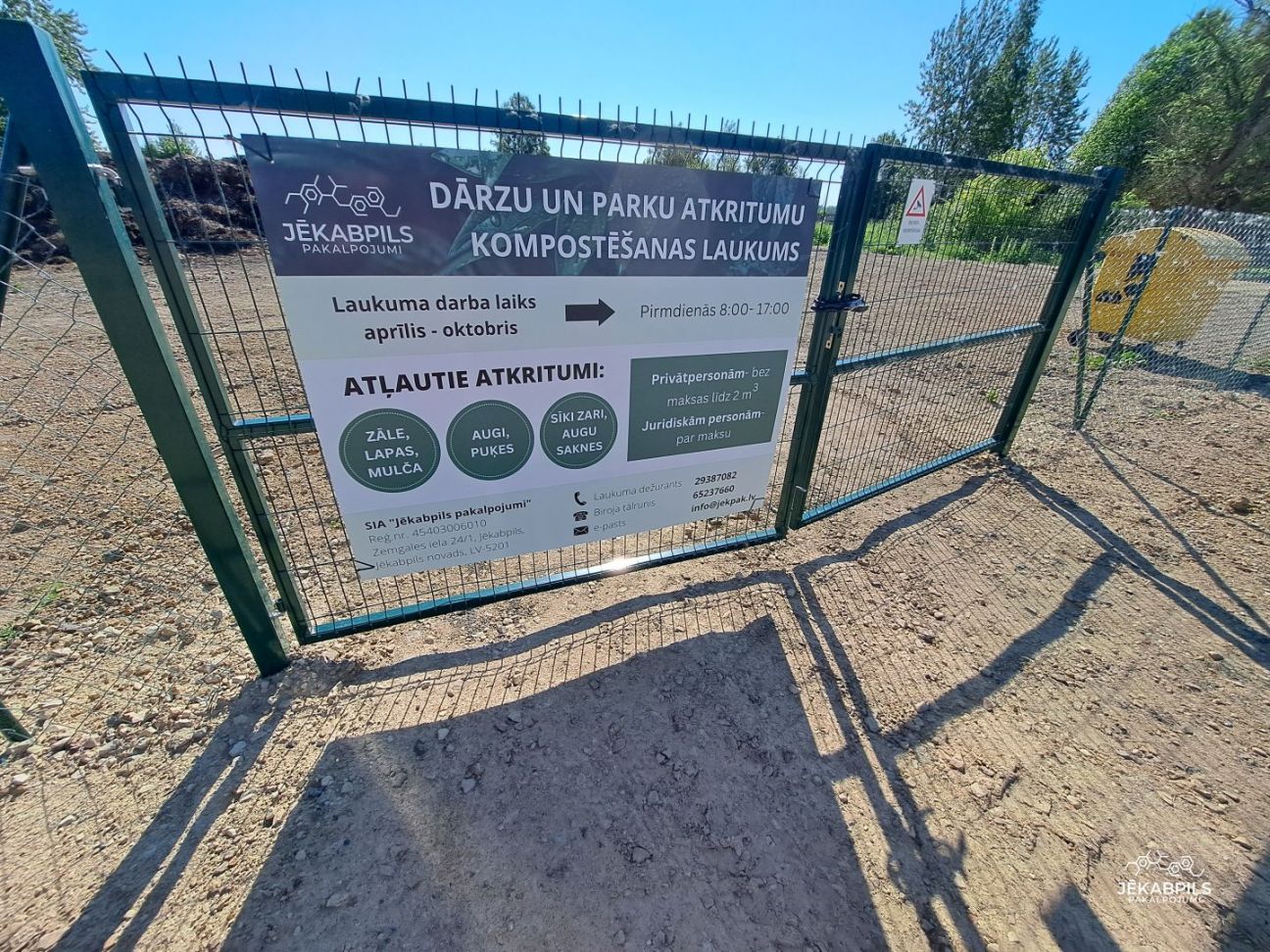Jēkabpilī atvērts dārzu un parku atkritumu šķirošanas laukums