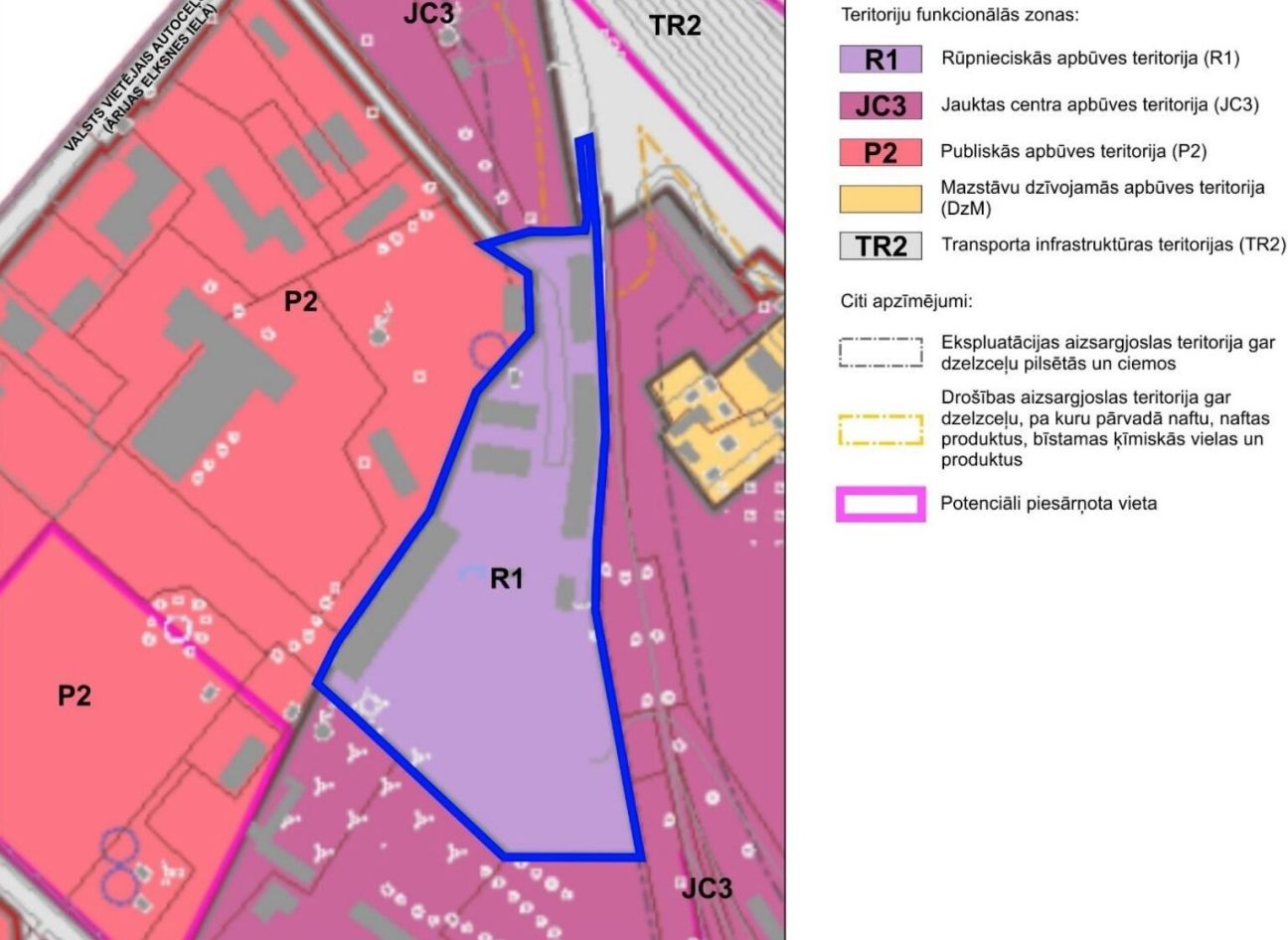 Diviem īpašumiem Jēkabpilī mainīts teritorijas izmantošanas veids
