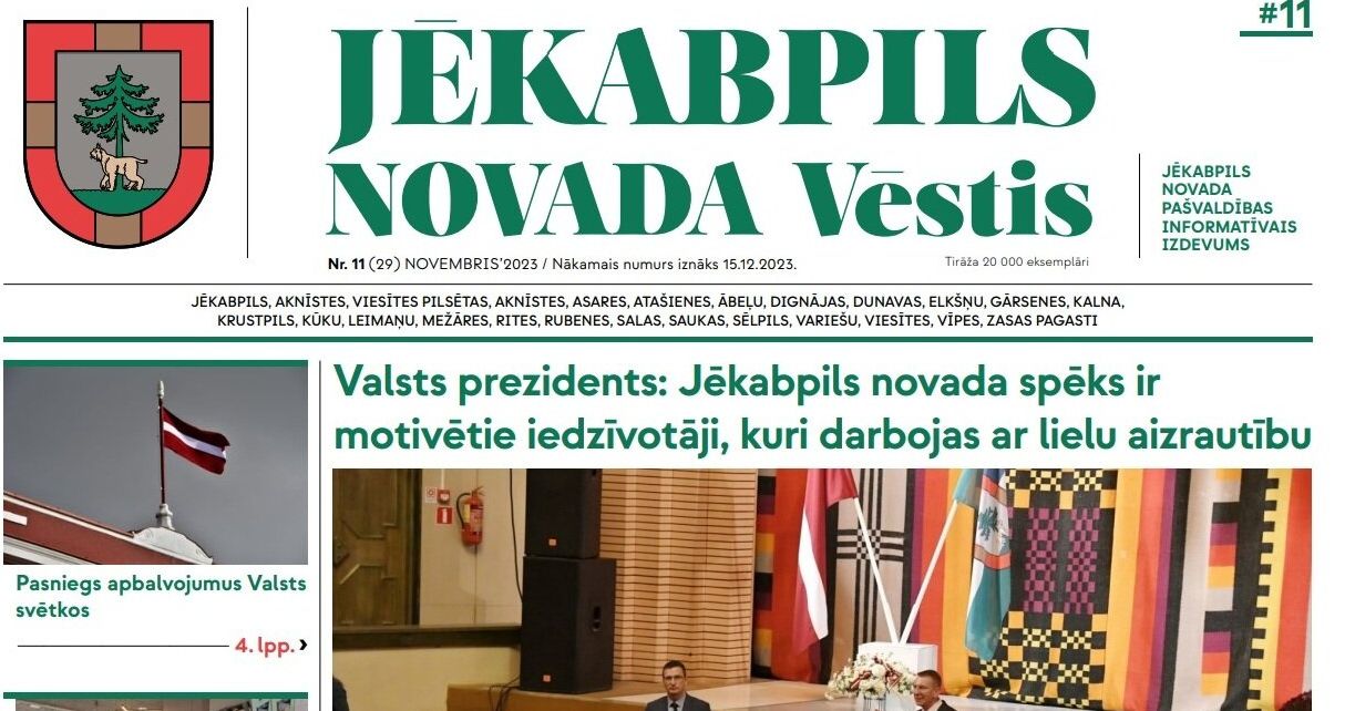 Jēkabpils novada informatīvo izdevumu izplatīs &ldquo;Latvijas Pasts&rdquo;