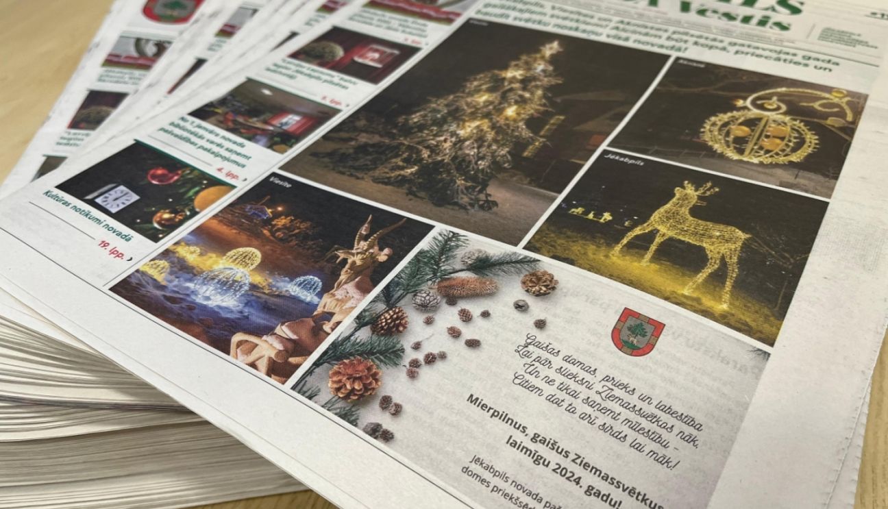 Jēkabpils novada teritorijā izdevumu “Jēkabpils Novada Vēstis” piegādā 