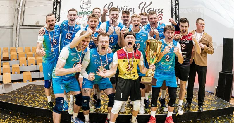 &ldquo;Cewood&rdquo; Latvijas kausu iegūst SK &ldquo;Jēkabpils Lū&scaron;i&rdquo; volejbolisti
