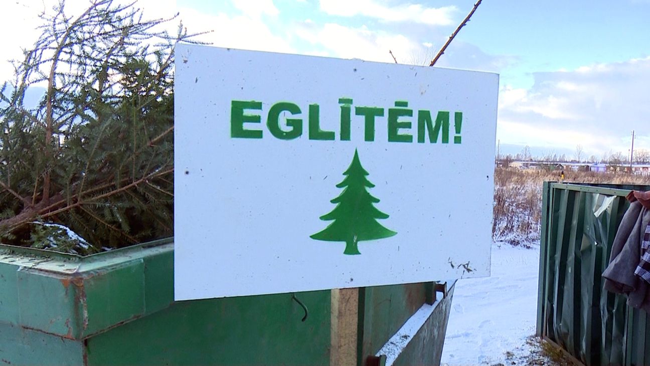 Jēkabpilī izvietoti Ziemassvētku eglītēm domāti konteineri
