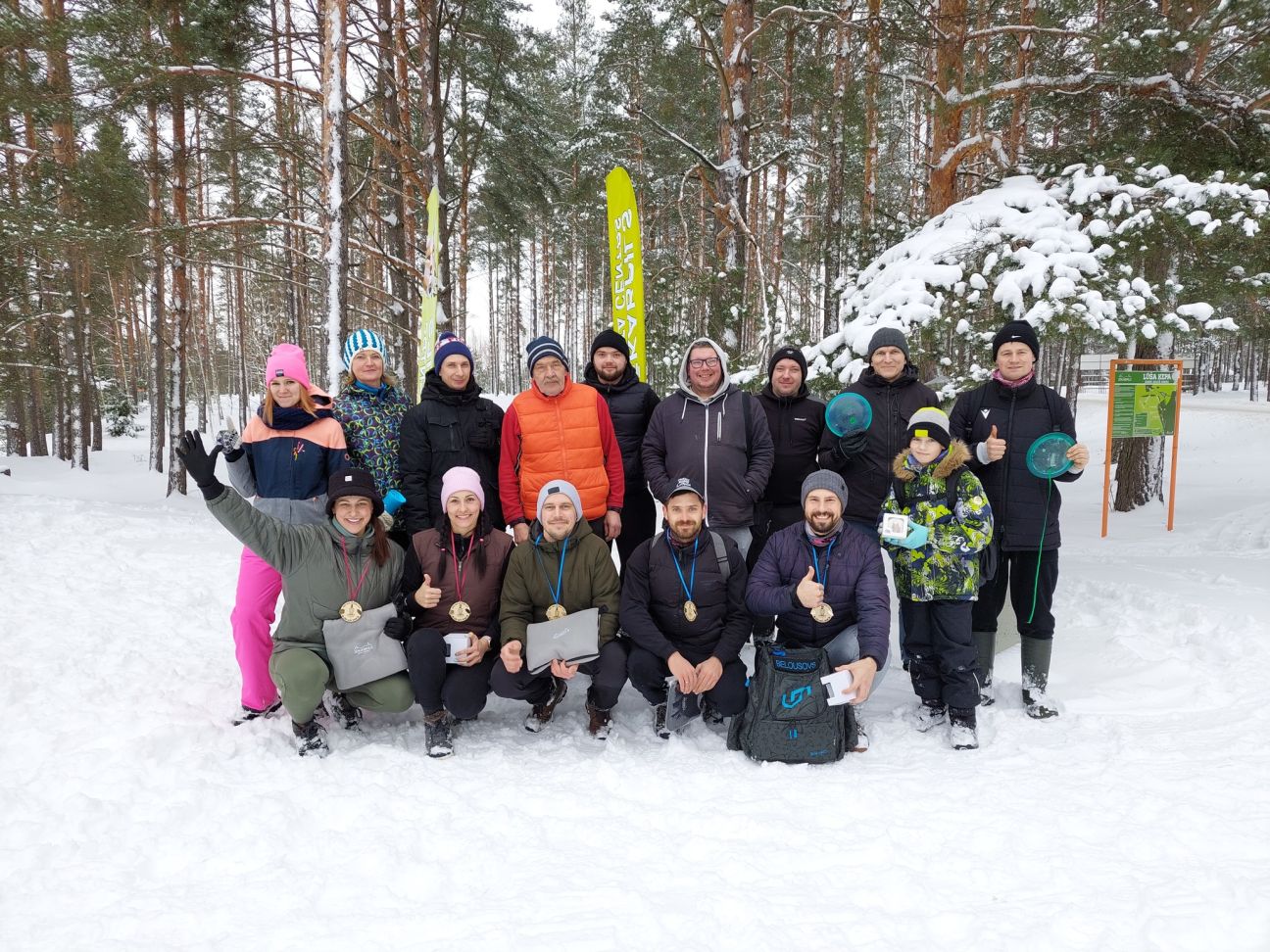 Disku golfa ziemas sacensībās piedalās 21 dalībnieks