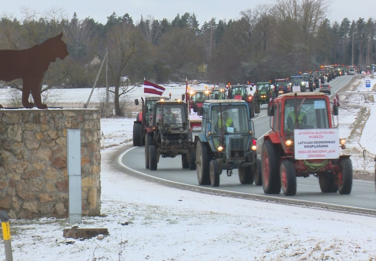 Jēkabpils novada lauksaimnieki iesaistās protesta akcijā (papildināts 