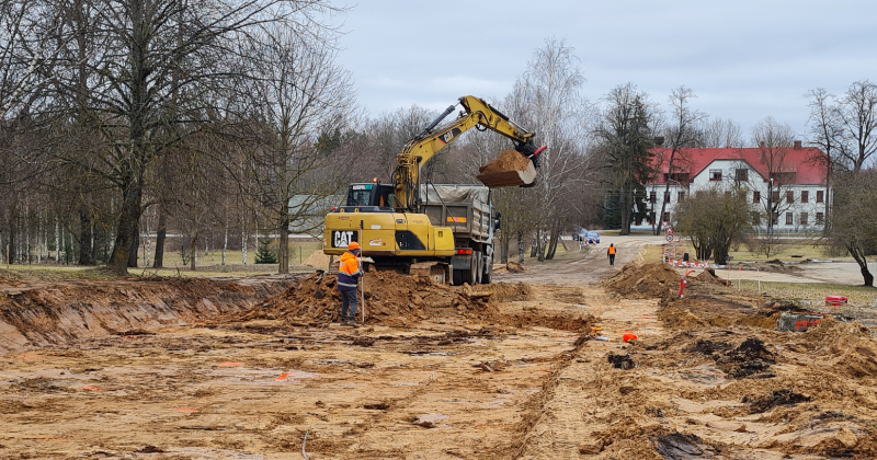 Salas ciemā pārbūvē Ābeļu ielu